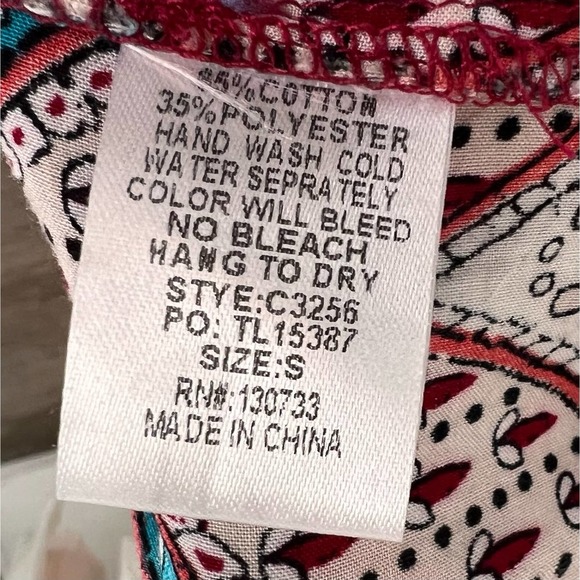 UMGEE Tunic Shift Dress sz. Small 3/4 sleeve Boho Hippie coastal beachy  #0671 - Picture 10 of 11